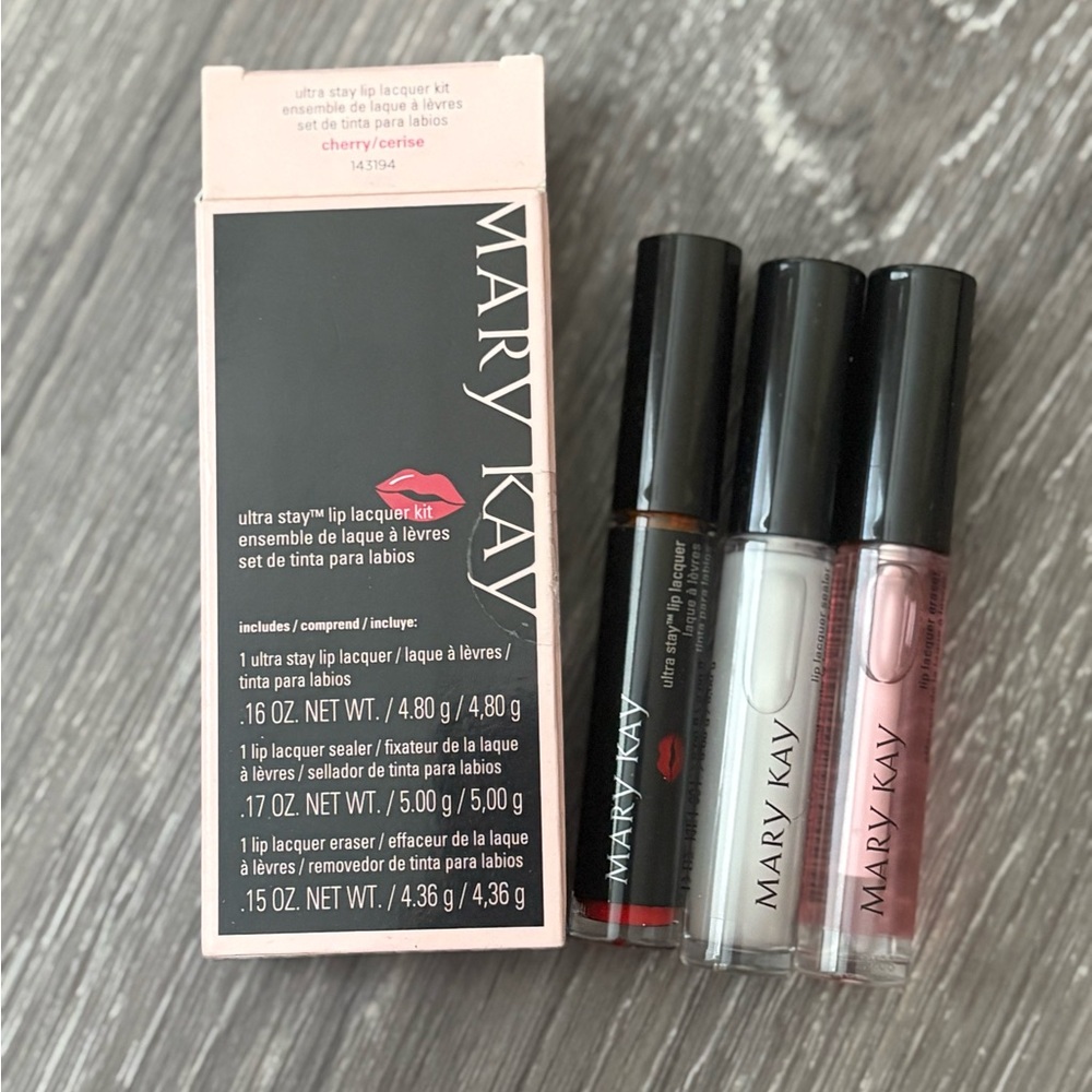 💄✨ Mary Kay Ultra Stay Lip Lacquer Kit — CHERRY — NWT ✨💄